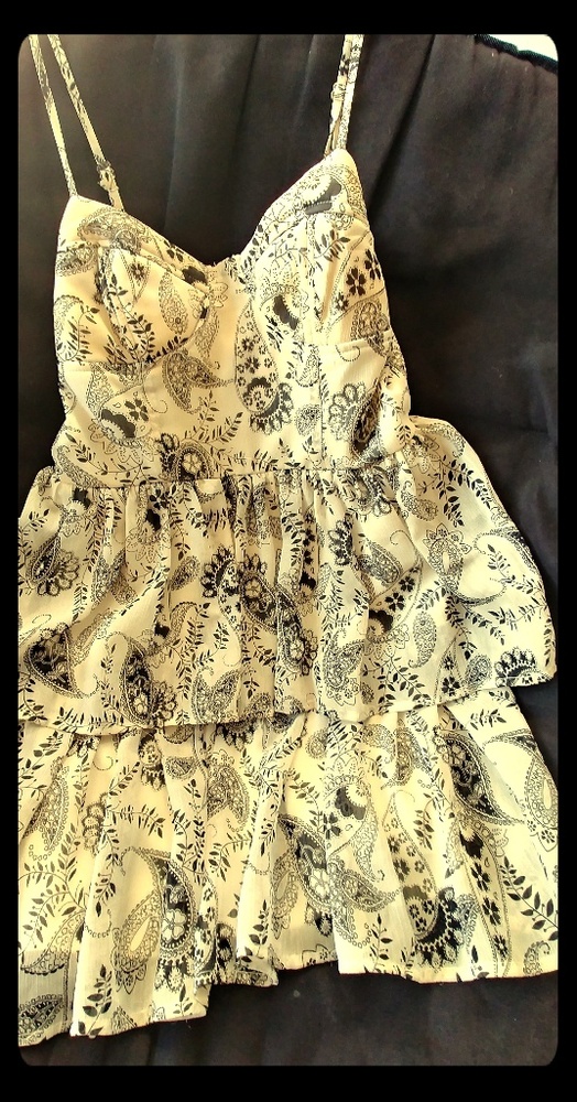 Mini ruffle layered dress
